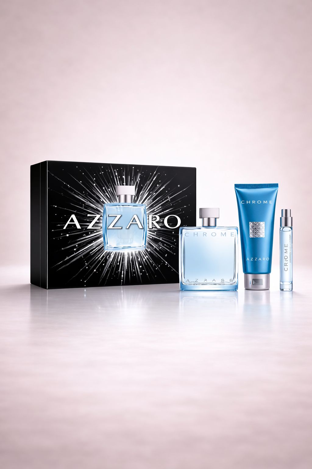 Azzaro Chrome Gift Set for Men – 3 Pc Set