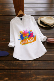 Happy Holi Festival Dance Printed Shirt