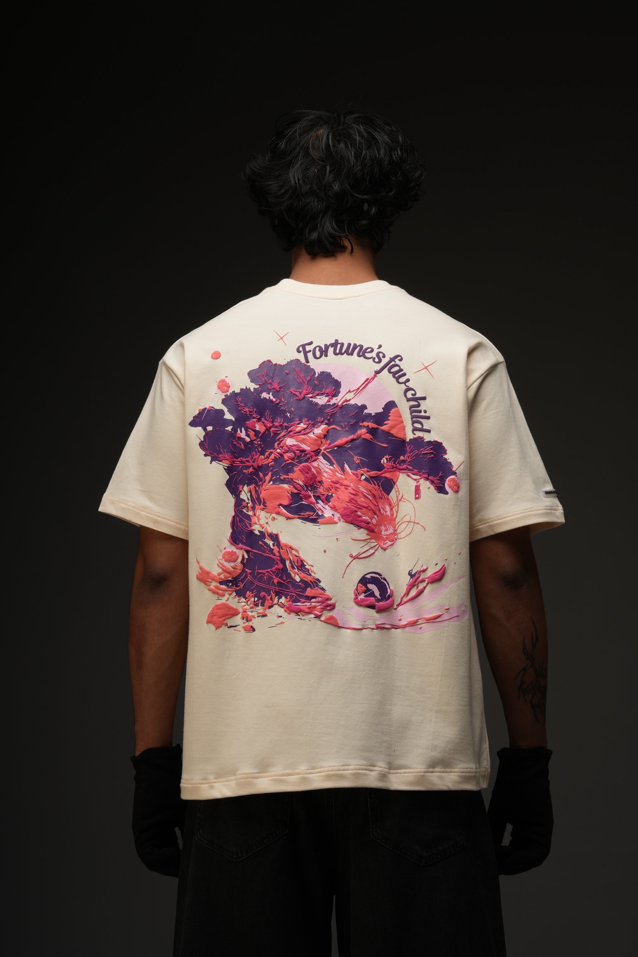 CHARACTR. Oversized Graphic T-Shirt – “THE FORTUNE”  Cream Edition
