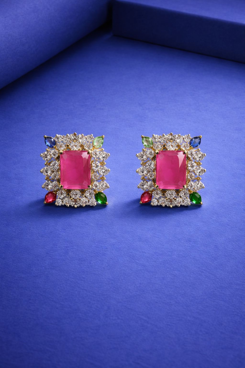 Regal Pink Emerald Studs