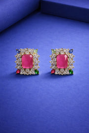 Regal Pink Emerald Studs