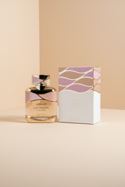 Armaf La Rosa perfume bottle and packaging on a white background