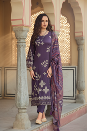 Mauve Purple Printed Kurta Set with Dupatta