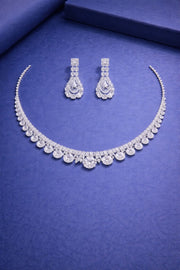 Teardrop Elegance Crystal Necklace Set