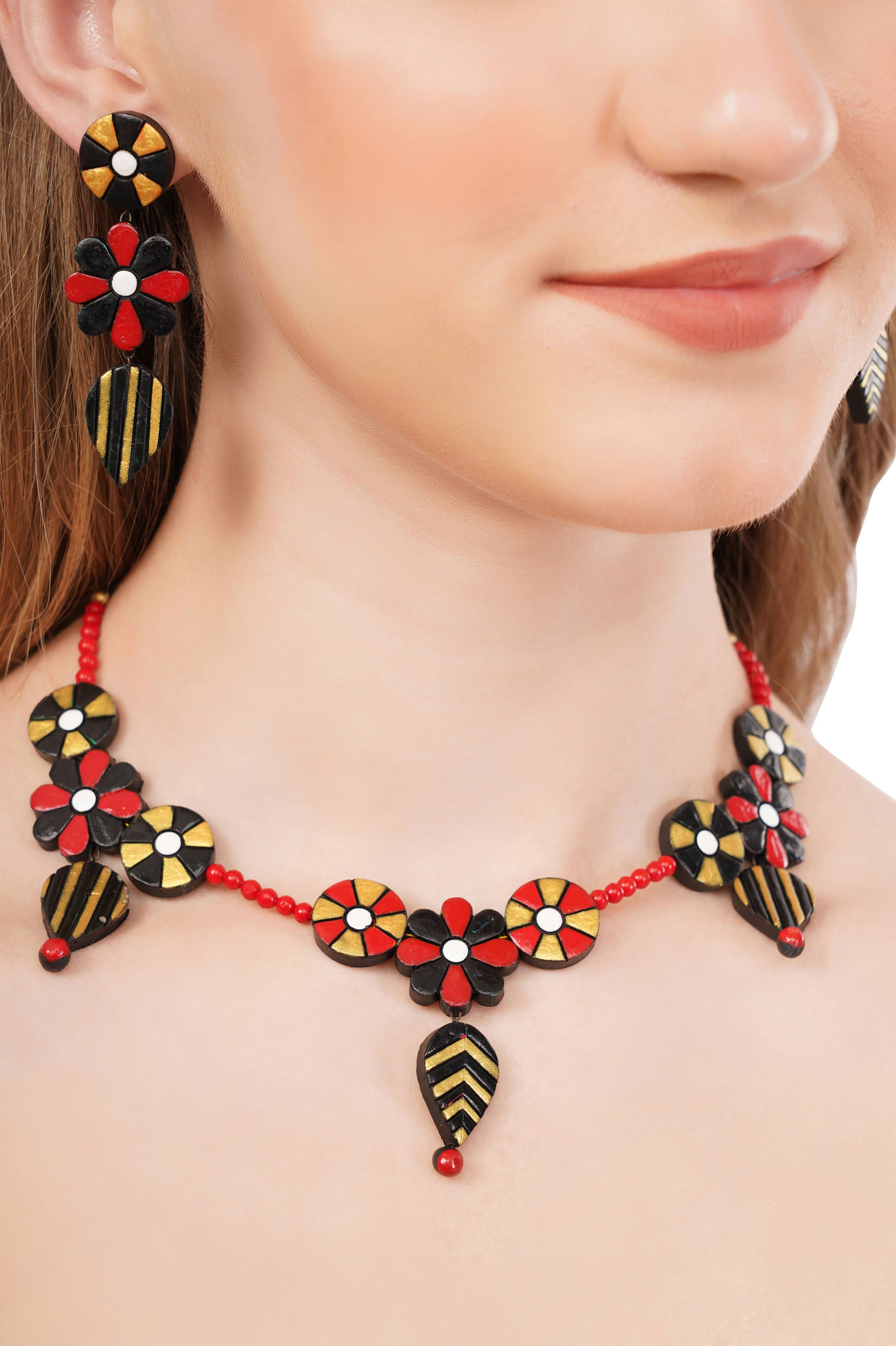 Dainty Flower Jewelry Set | Clay Jewelry | Floral Jewelry