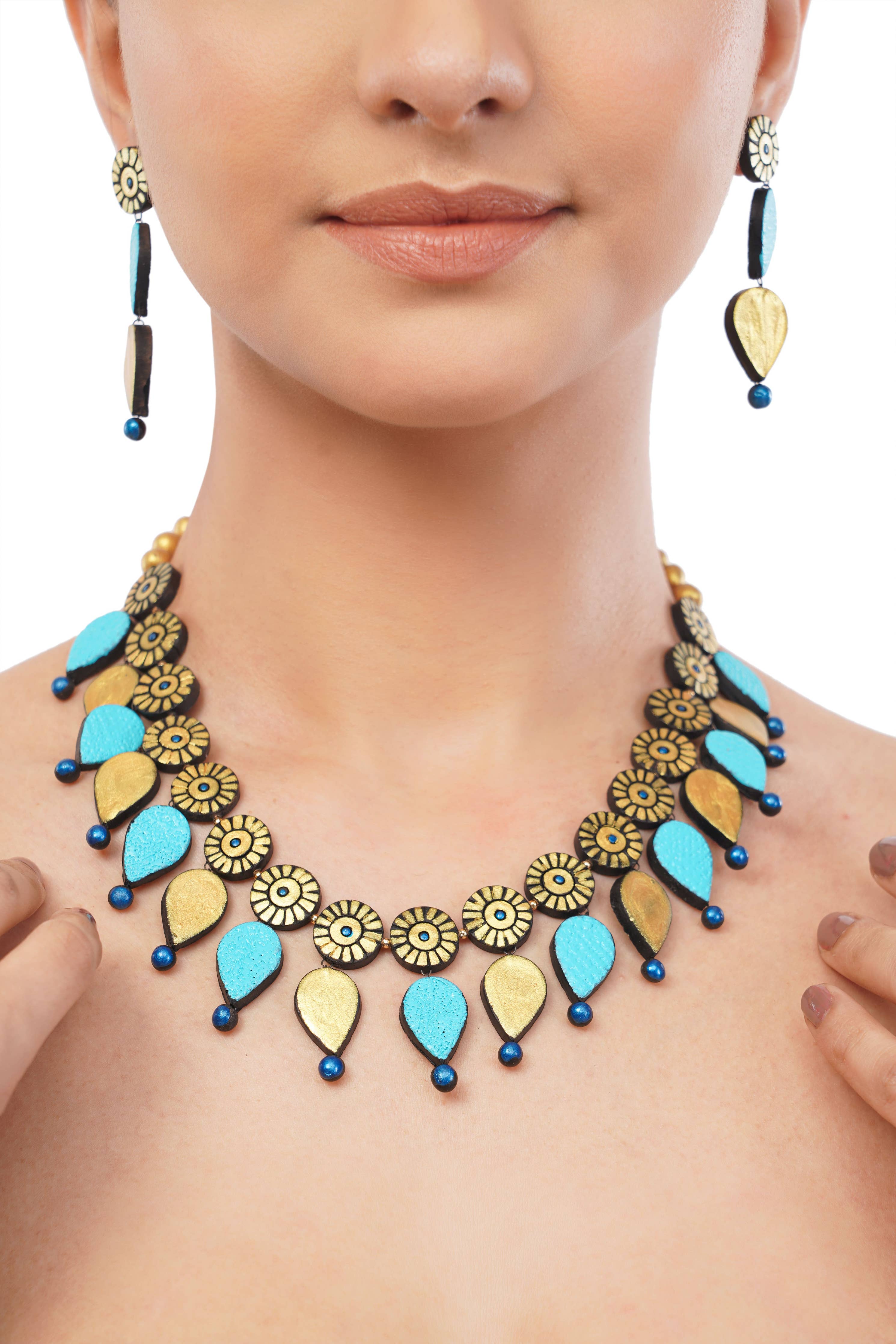 Water Droplet Jewelry Set | Clay Jewelry | Purple Jewelry