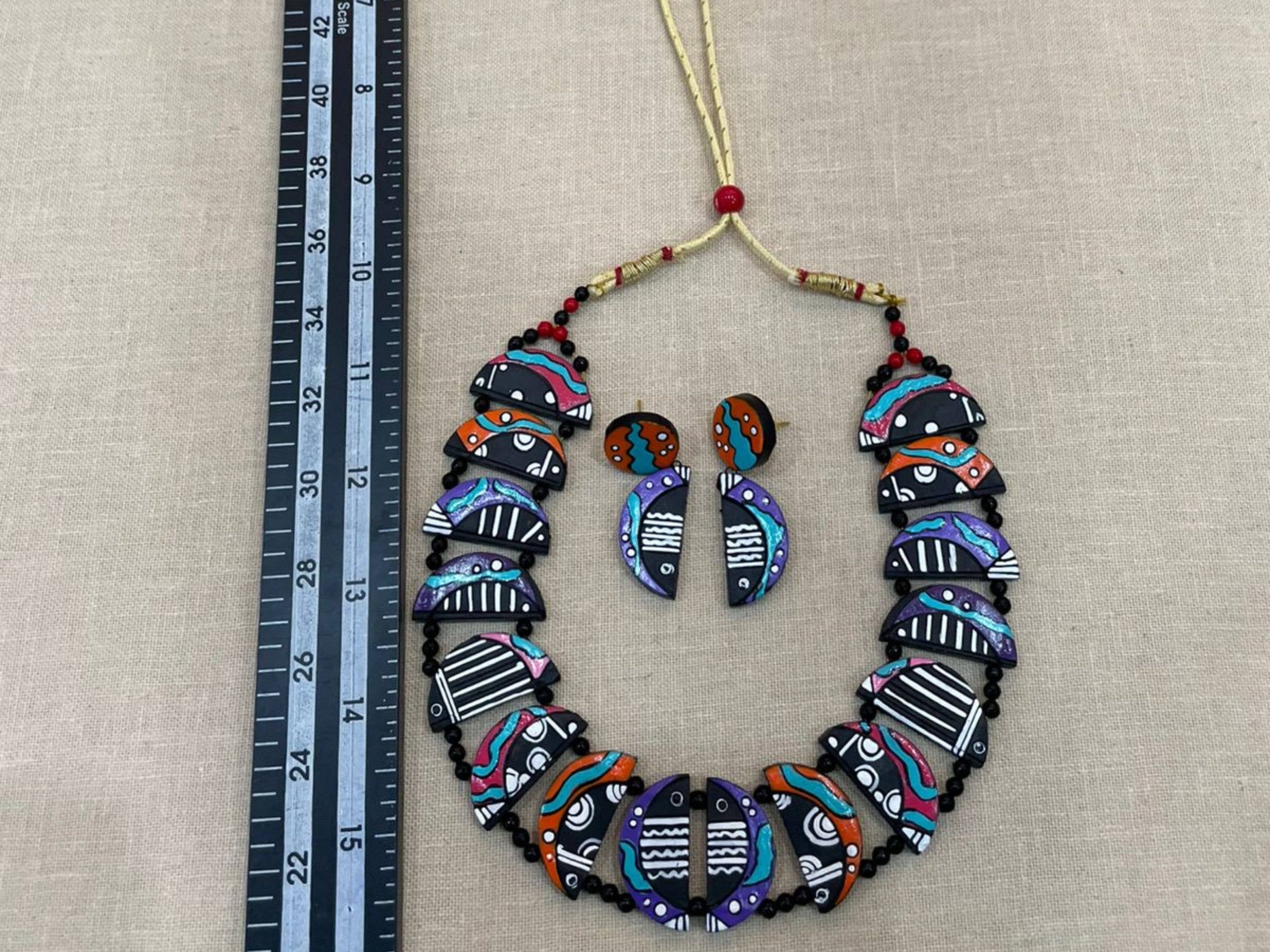 Crab Jewelry Set | Clay Jewelry | Multicolor Boho Set