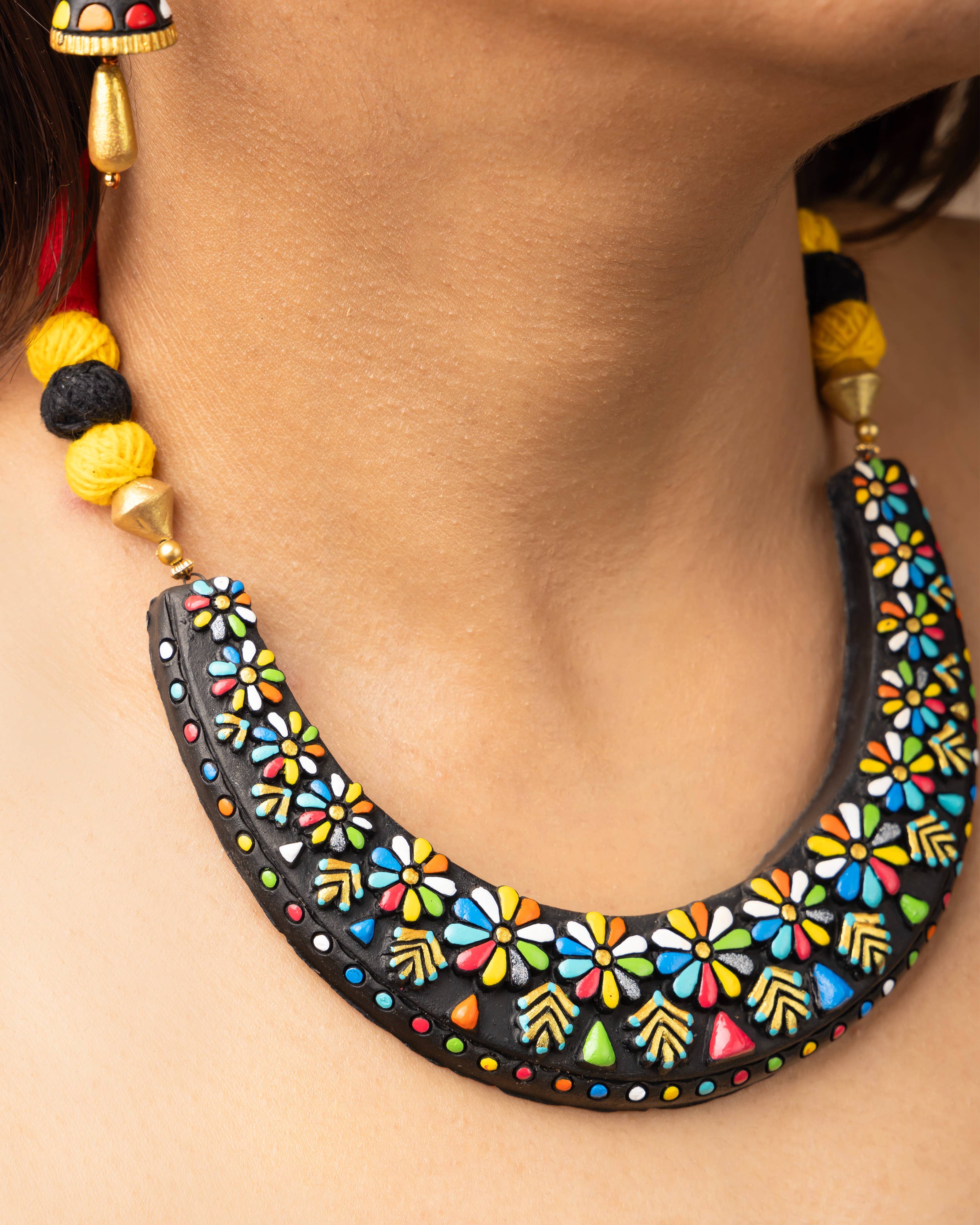 Geometric Jewelry Set | Clay Jewelry | Chocker Jewelry