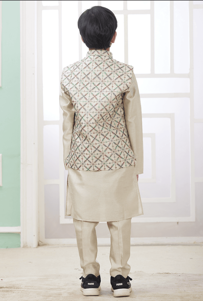 Chiku Art Banarasi Silk Printed Party Wear Readymade Kurta Pajama