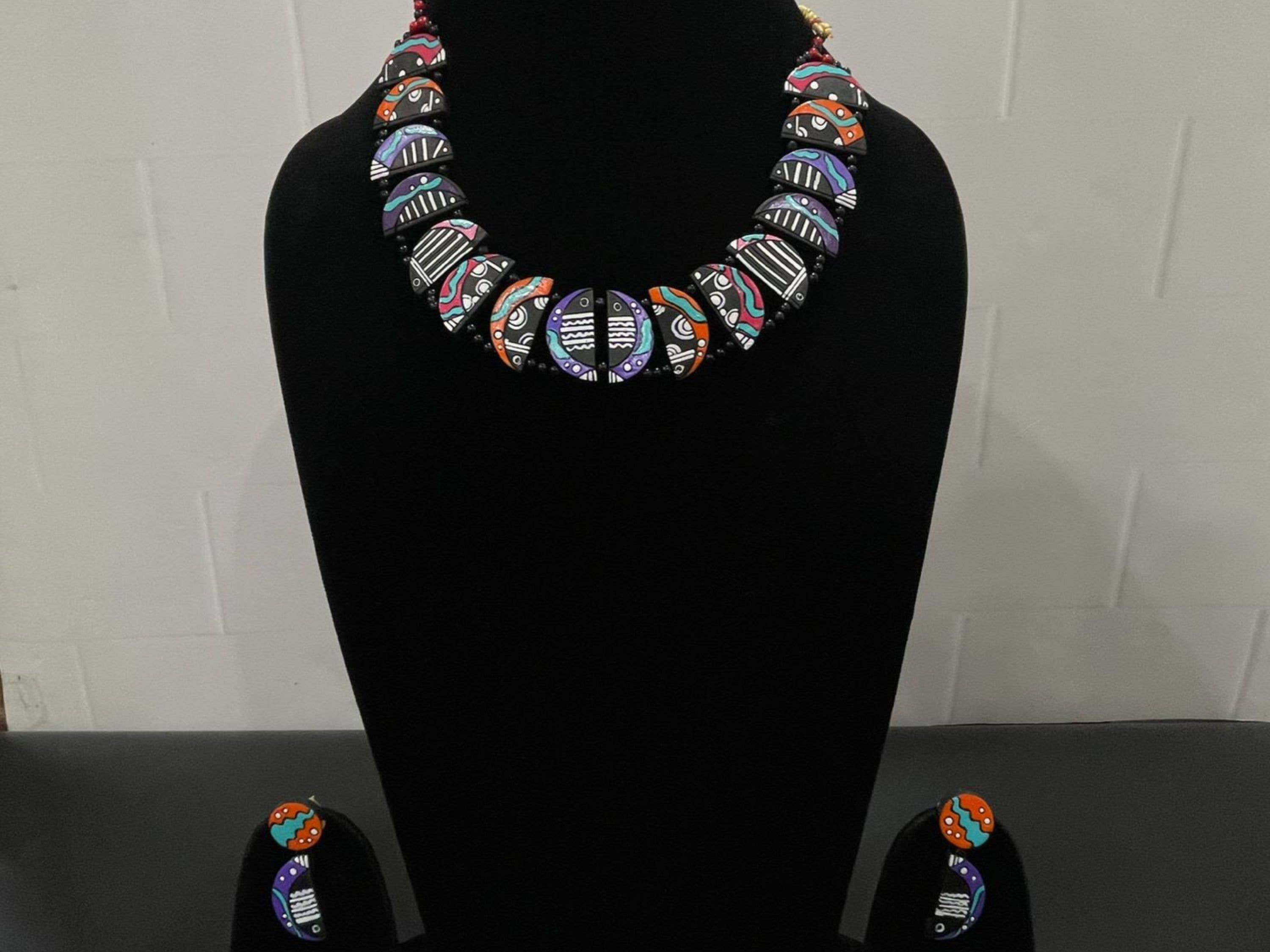 Crab Jewelry Set | Clay Jewelry | Multicolor Boho Set