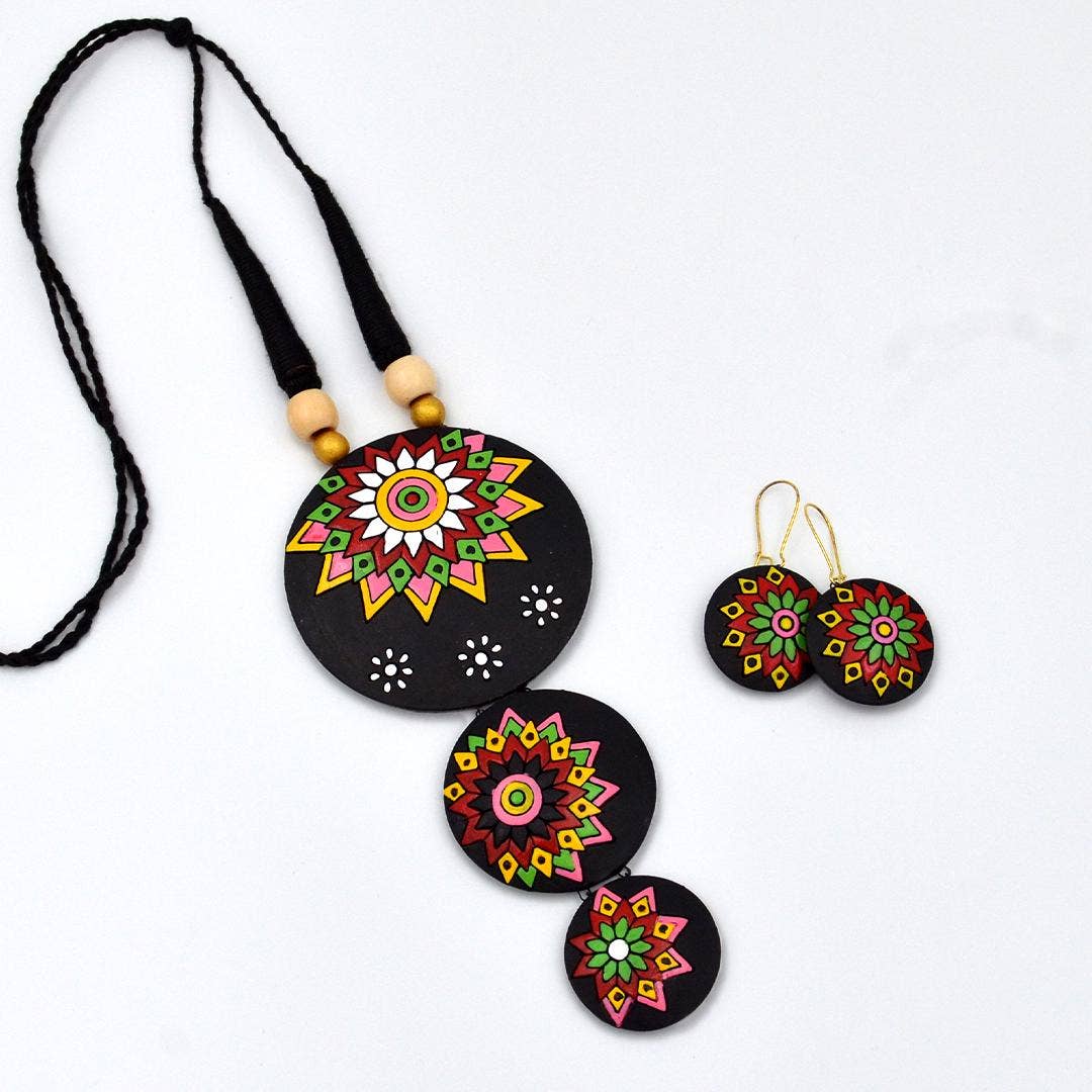 Forest Flower Jewelry Set | Clay Jewelry | Floral Jewelry