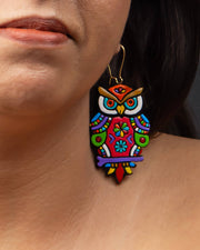 Big Owl Earring Set | Clay Jewelry | Drop Earring Set