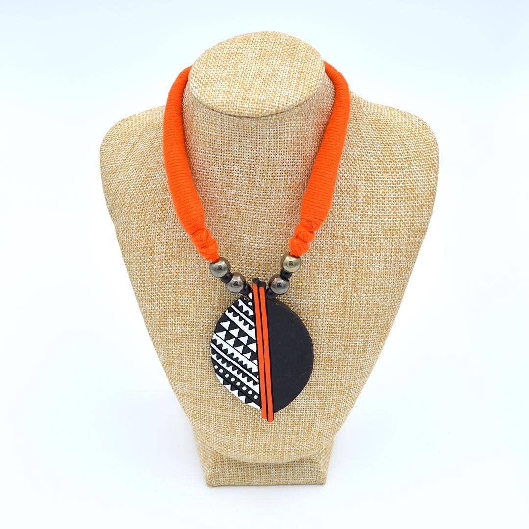 Autumn Jewelry Set | Clay Jewelry | Black Leaf Jewelry