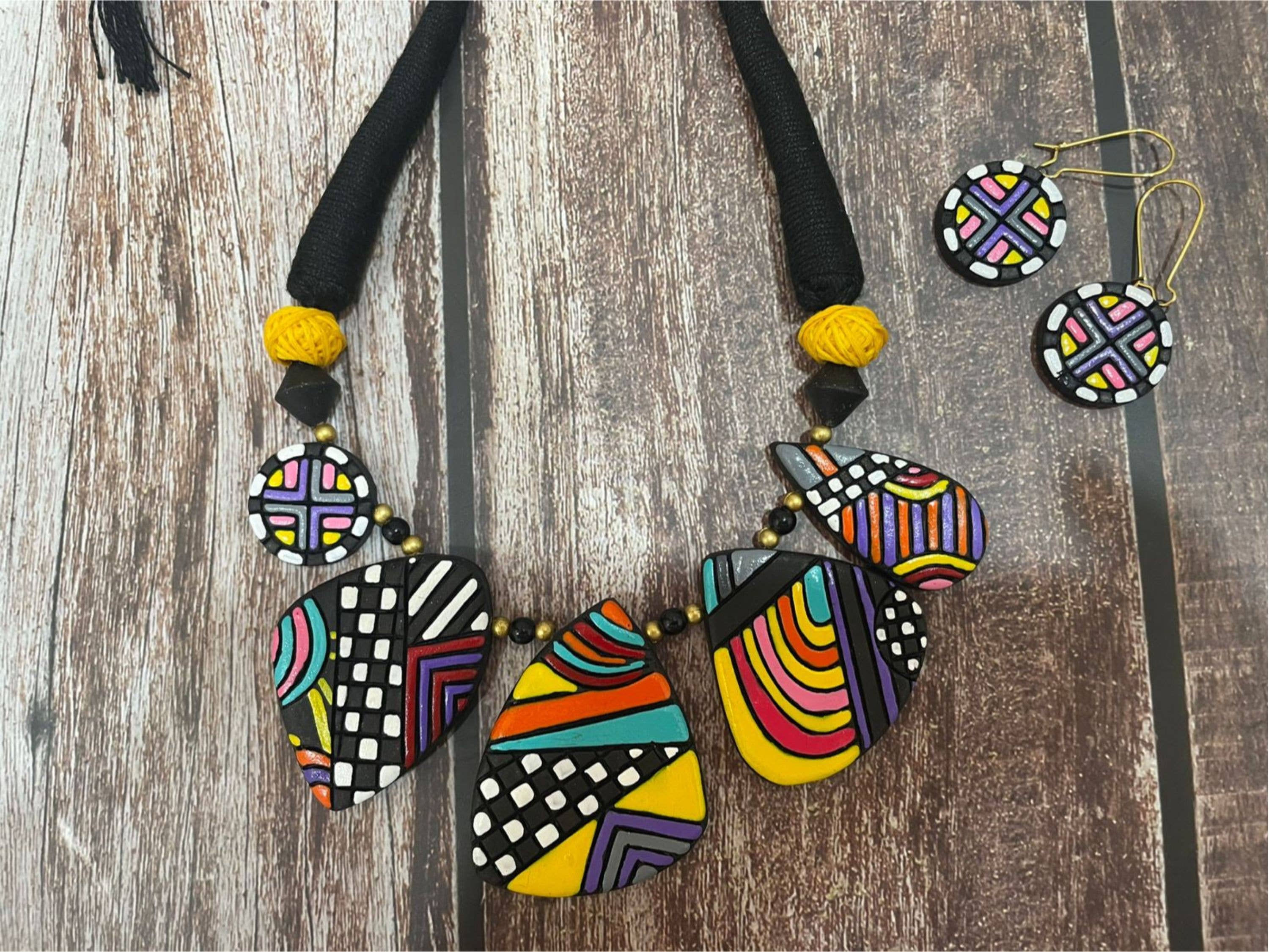 Celestial Geometric Set | Clay Jewelry | Colorful Jewelry