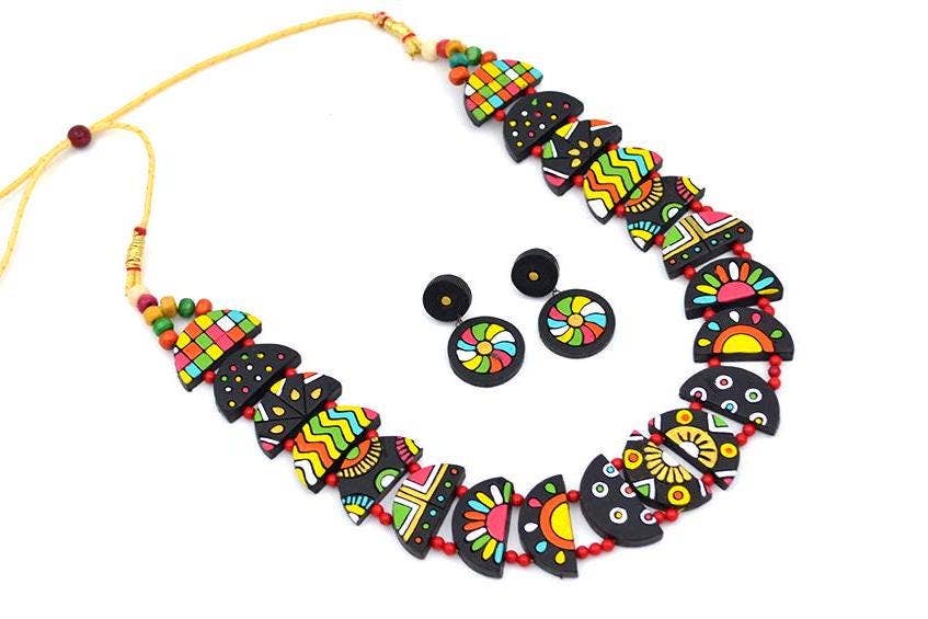 Half Moon Jewelry Set | Clay Jewelry | Celestial Jewelry