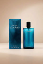 Davidoff Cool Water perfume bottle and packaging on a white background