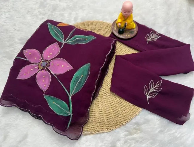 Blooming Georgette Saree