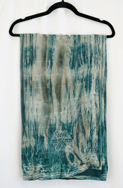 Forest Green Tie-Dye Saree with Stone Work Border