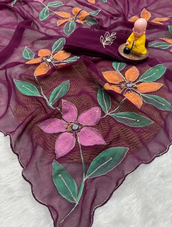 Blooming Georgette Saree