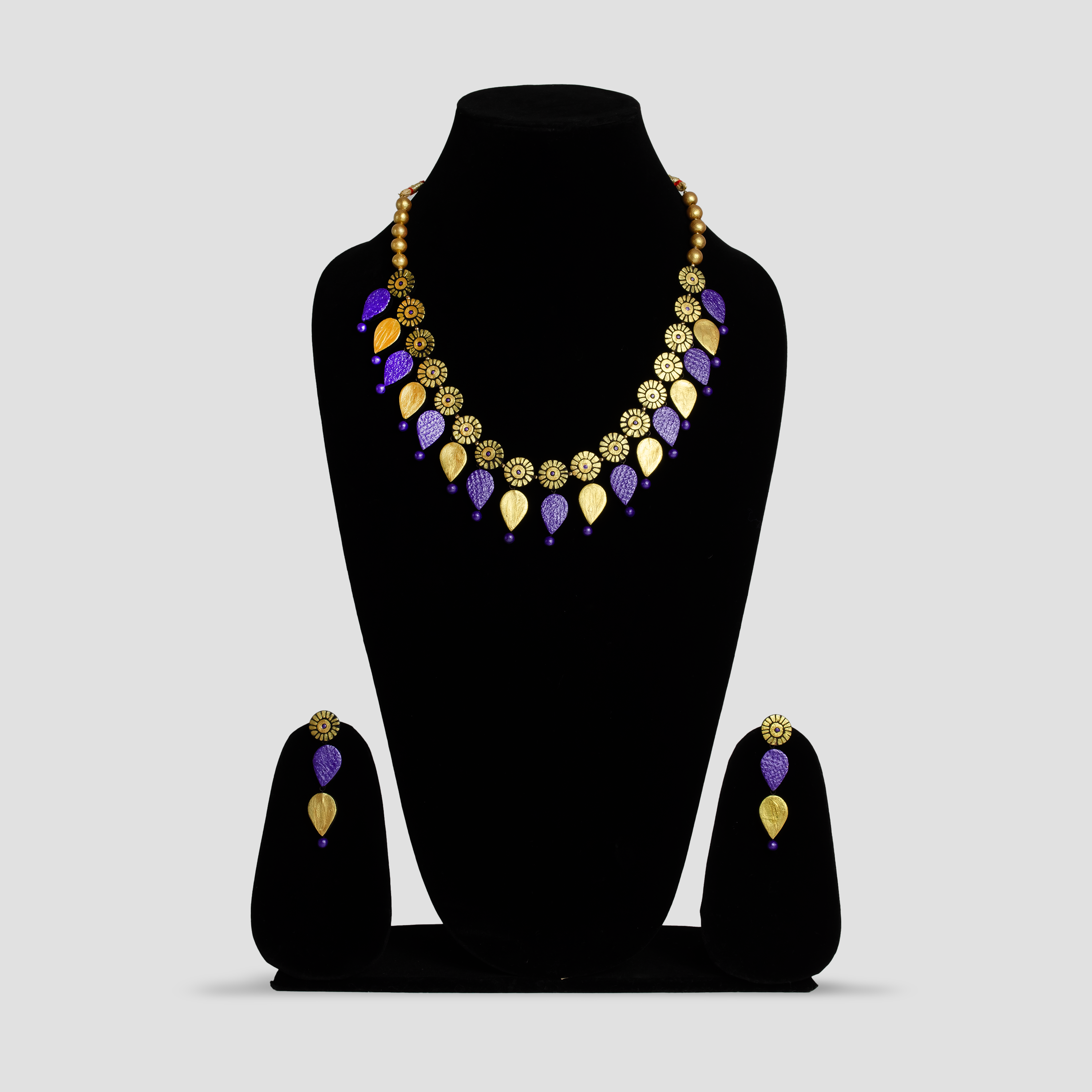Water Droplet Jewelry Set | Clay Jewelry | Purple Jewelry
