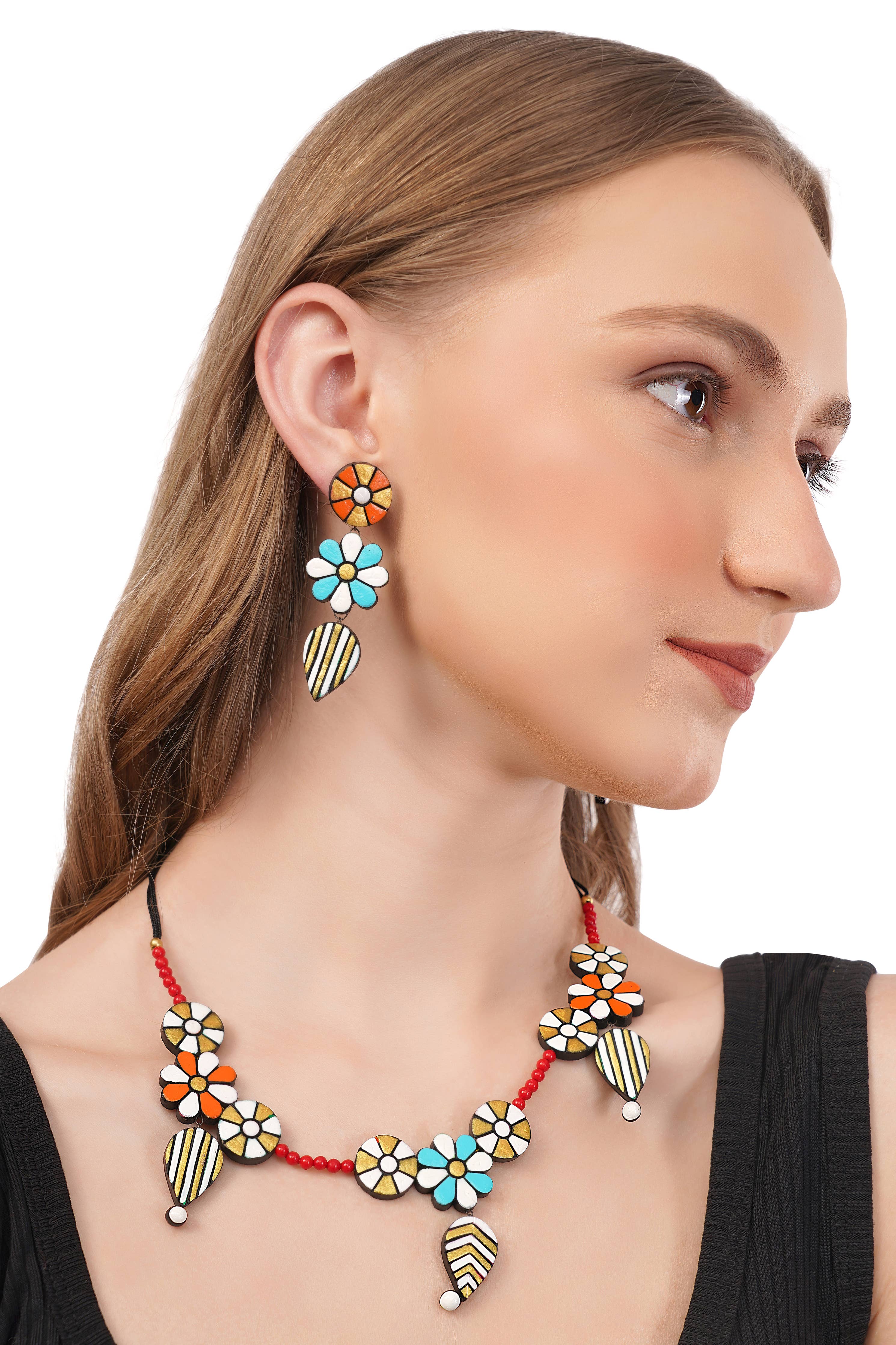Dainty Flower Jewelry Set | Clay Jewelry | Floral Jewelry