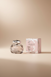 Gucci Bamboo perfume bottle and packaging on a white background