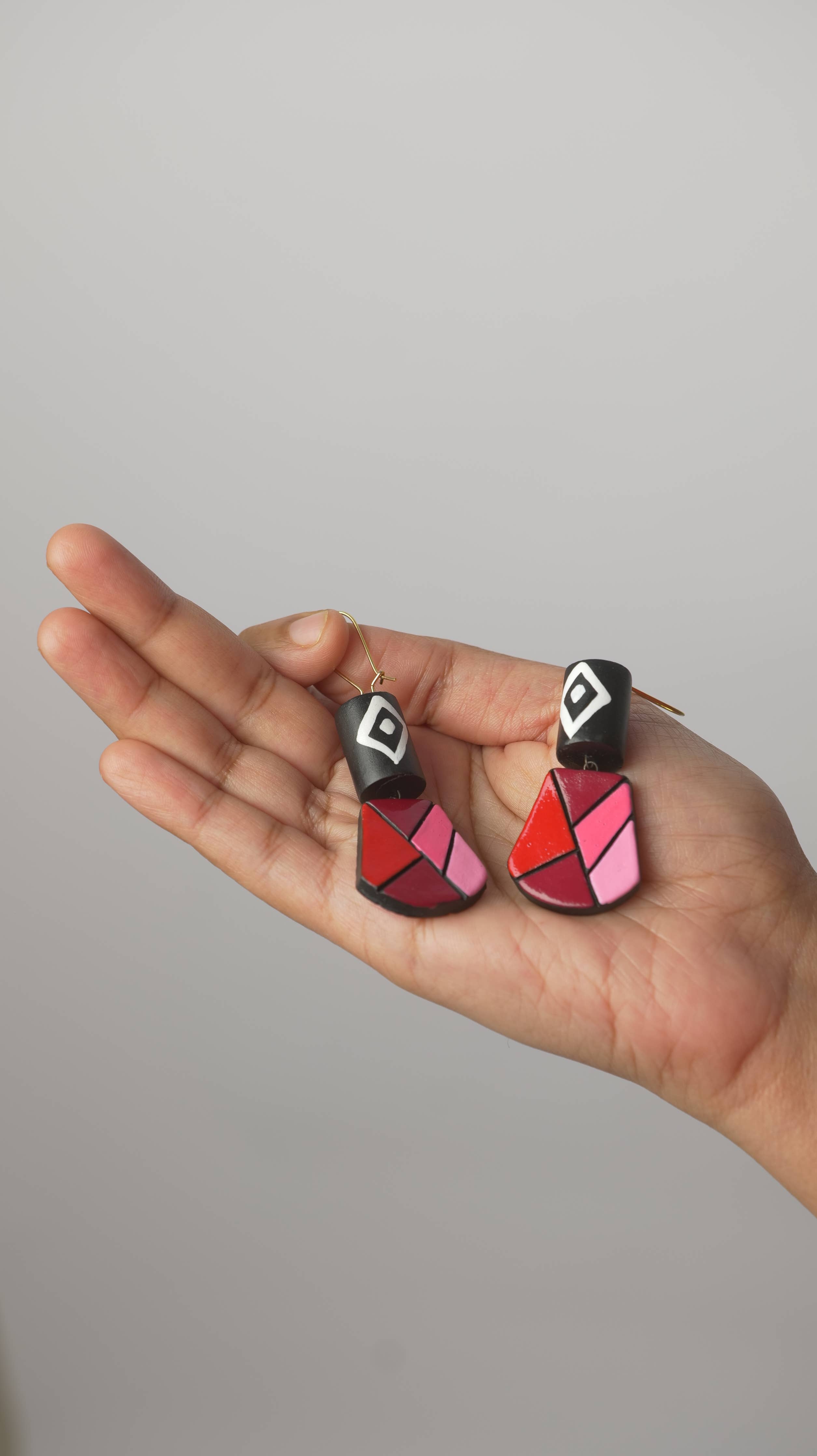 Geometric Clay Set | Clay Earrings | Earthen Clay Necklace