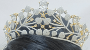 Silver-Gold Heart Princess Crown