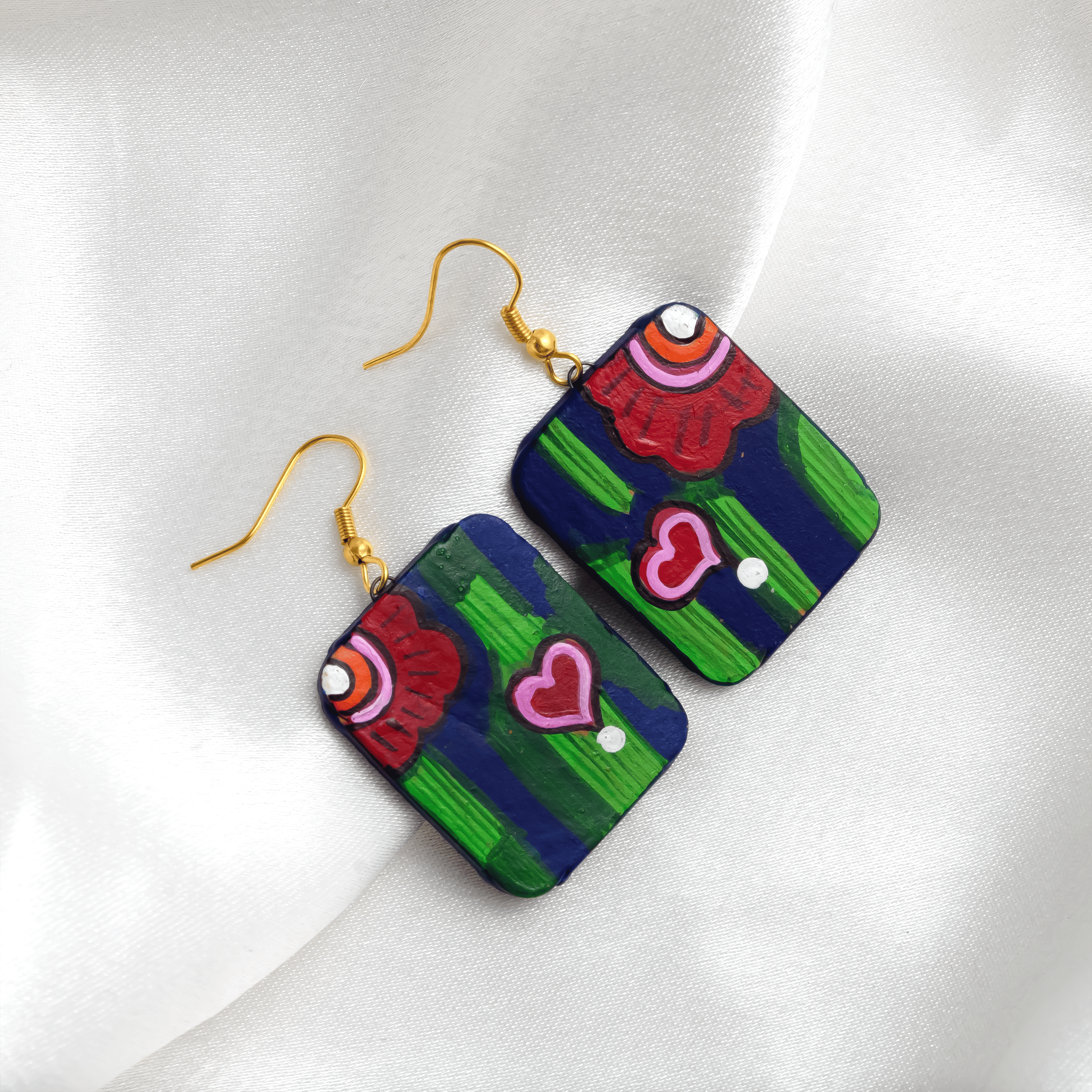 Valentine Heart Jewelry Set | Clay Necklace and Earrings