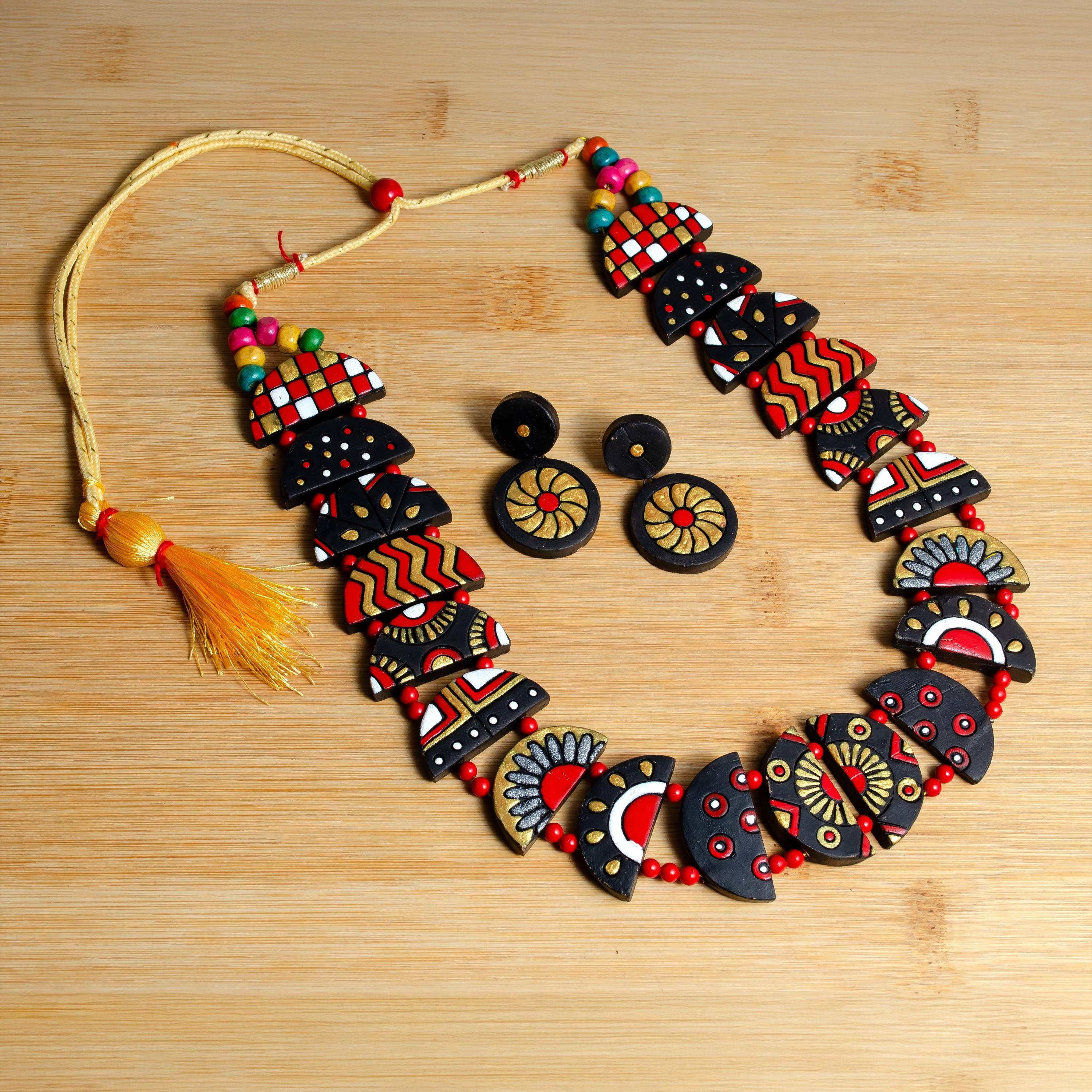 Half Moon Jewelry Set | Clay Jewelry | Celestial Jewelry