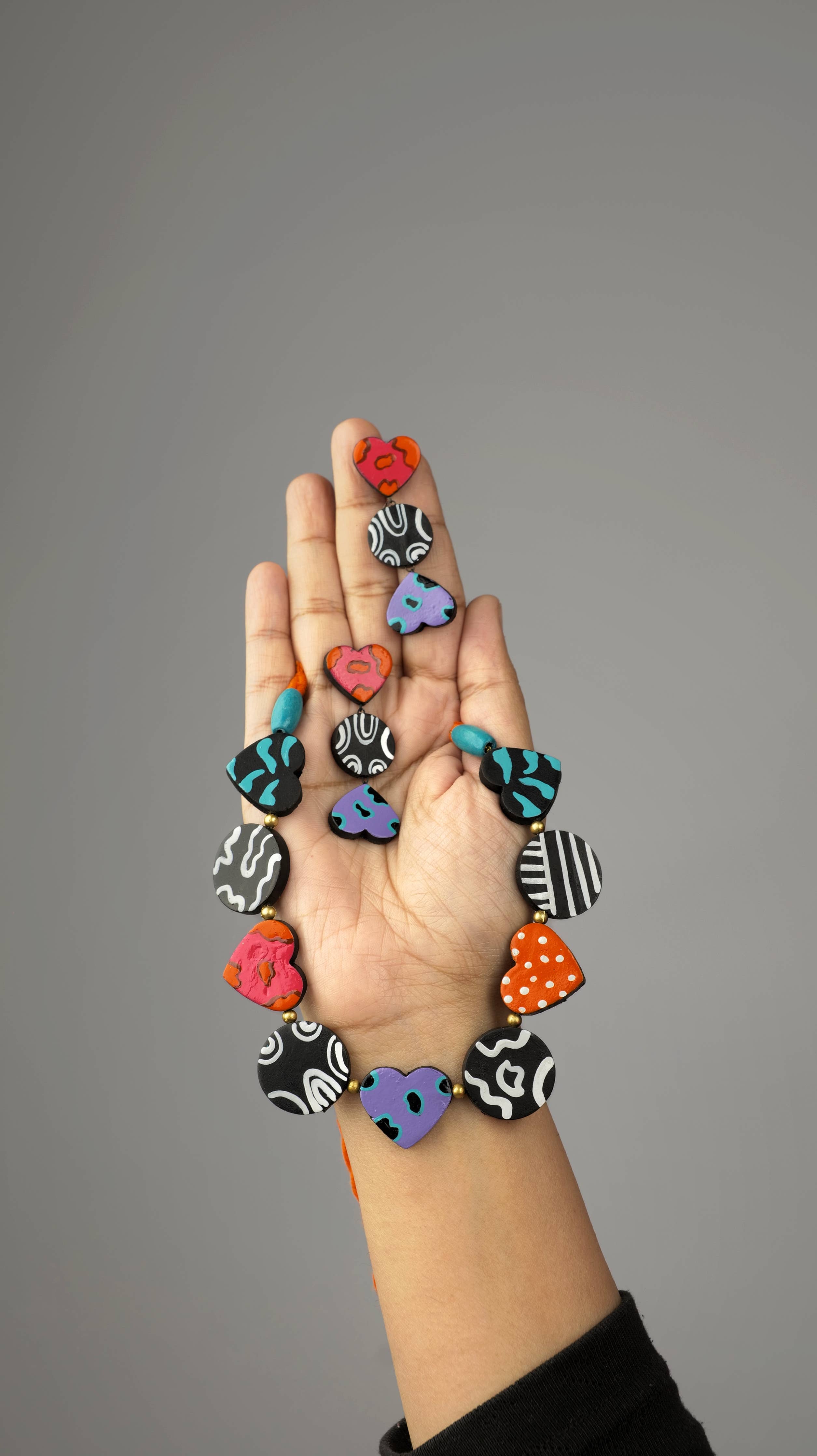 Heart & Circle Clay Set | Earthen Clay Jewelry | Valentine's