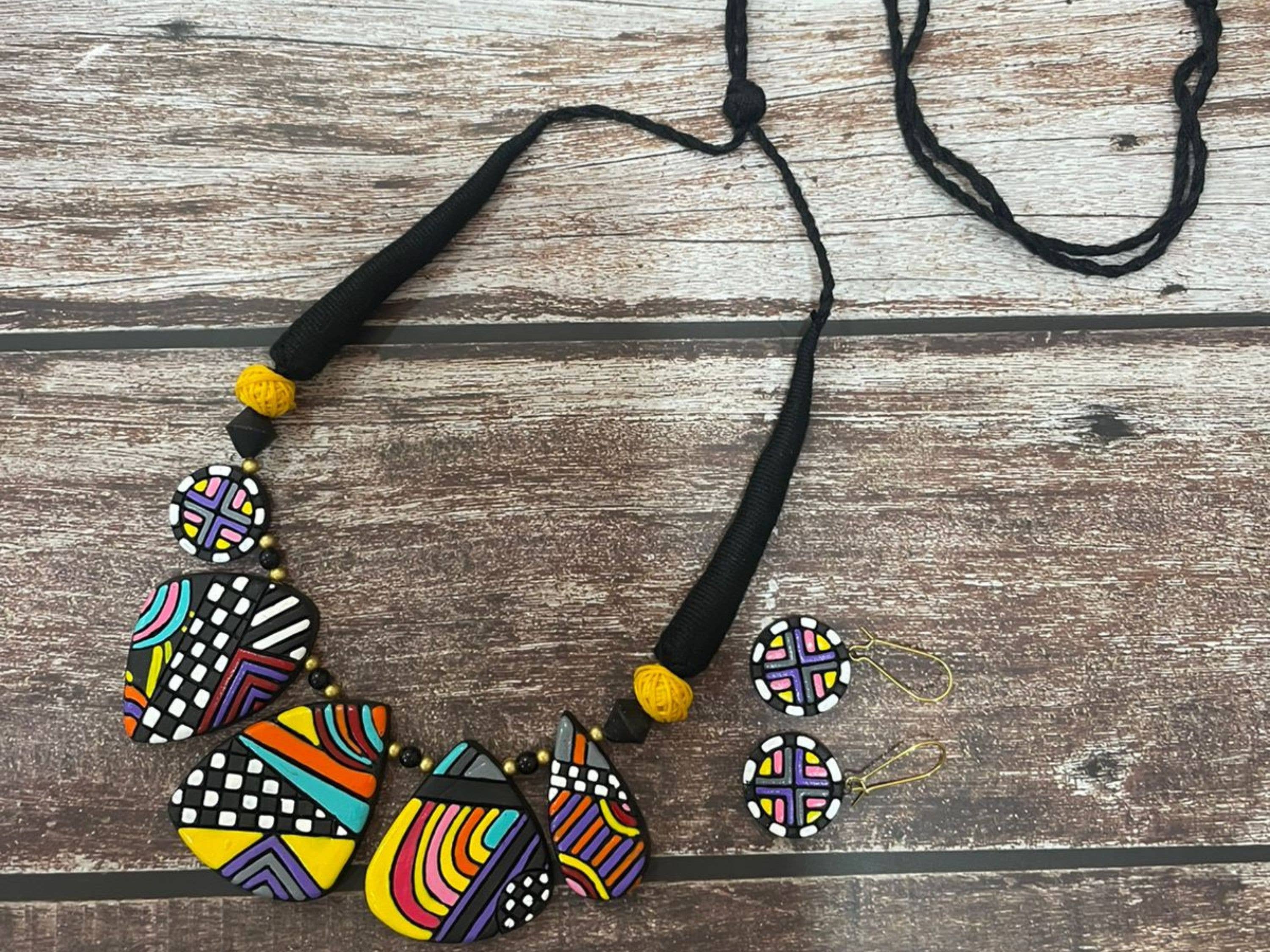 Celestial Geometric Set | Clay Jewelry | Colorful Jewelry