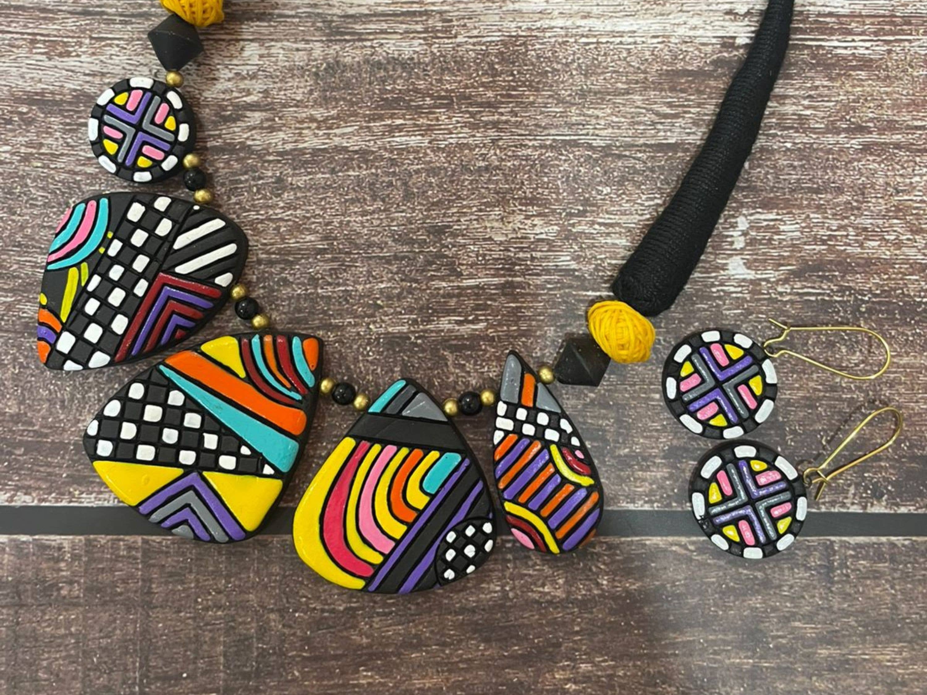 Celestial Geometric Set | Clay Jewelry | Colorful Jewelry